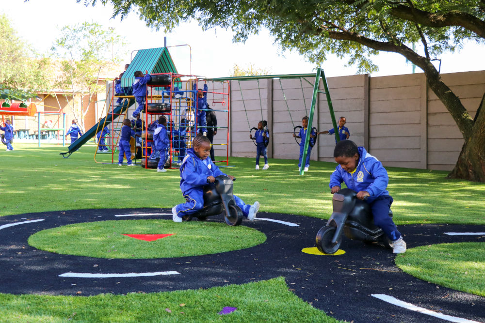 Pre-Primary learners enjoying class at TKLA